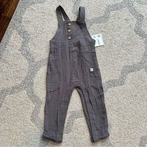 NWT Little Planet Gauze Overalls
